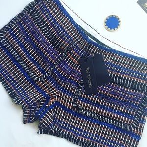 Rachel Zoe tweed blue shorts